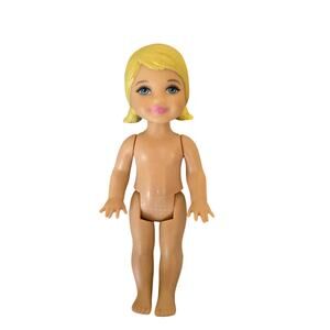 Vintage Mattel Doll Plastic Toy Dollhouse Girl 4” Blonde Hair Blue Eyes 1994